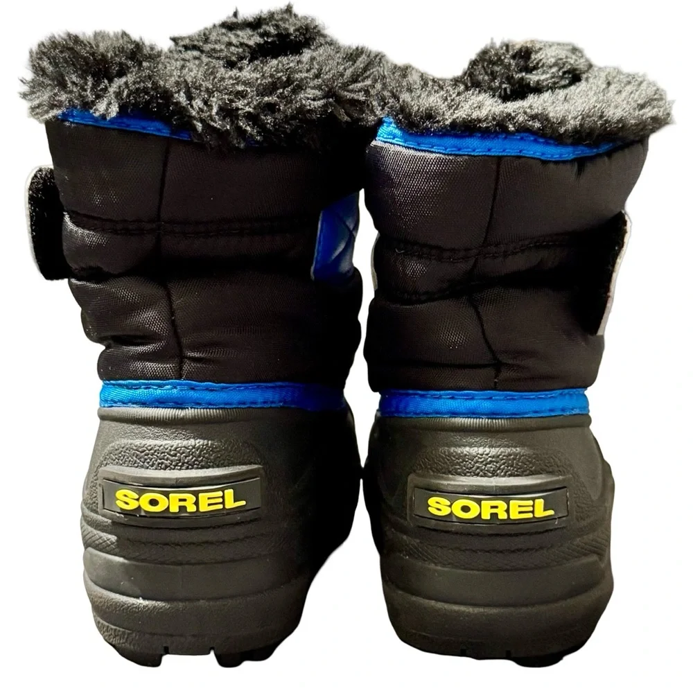 Sorel Snow Commander Kids Fur Lined Winter Snow Boots Size 6